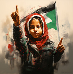 I stand with Palestine with hand icon and palestine flag. Save Gaza, Free Palestine Israel war conflict.