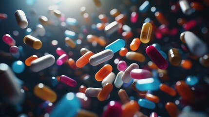 pills in a glass generated by AI