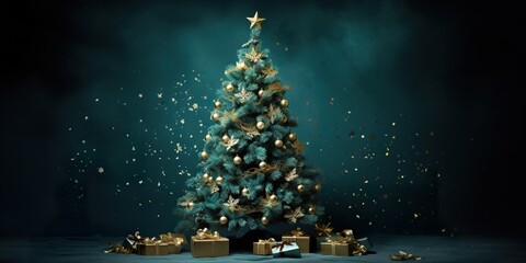 Festive Christmas Tree Banner