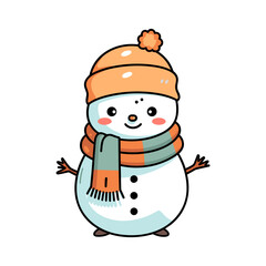 Snowman vector clipart. Good for fashion fabrics, children’s clothing, T-shirts, postcards, email header, wallpaper, banner, events, covers, advertising, and more.