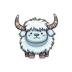 Winter yak vector clipart. Good for fashion fabrics, children’s clothing, T-shirts, postcards, email header, wallpaper, banner, events, covers, advertising, and more.