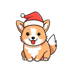 Christmas dog vector clipart. Good for fashion fabrics, children’s clothing, T-shirts, postcards, email header, wallpaper, banner, events, covers, advertising, and more.