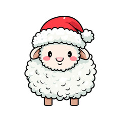 Christmas sheep vector clipart. Good for fashion fabrics, children’s clothing, T-shirts, postcards, email header, wallpaper, banner, events, covers, advertising, and more.