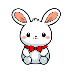 Obraz na płótnie Canvas Cute bunny vector clipart. Good for fashion fabrics, children’s clothing, T-shirts, postcards, email header, wallpaper, banner, events, covers, advertising, and more.