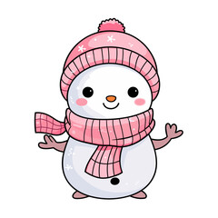 Snowman vector clipart. Good for fashion fabrics, children’s clothing, T-shirts, postcards, email header, wallpaper, banner, events, covers, advertising, and more.