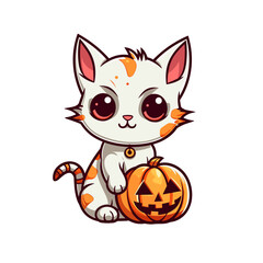 Autumn cat vector clipart. Good for fashion fabrics, children’s clothing, T-shirts, postcards, email header, wallpaper, banner, events, covers, advertising, and more.