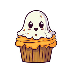 Halloween cupcake vector clipart. Good for fashion fabrics, children’s clothing, T-shirts, postcards, email header, wallpaper, banner, events, covers, advertising, and more.