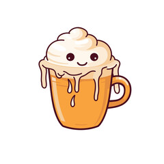 Autumn fall coffee mug vector clipart. Good for fashion fabrics, children’s clothing, T-shirts, postcards, email header, wallpaper, banner, events, covers, advertising, and more.