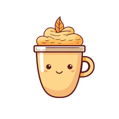 Autumn fall coffee mug vector clipart. Good for fashion fabrics, children’s clothing, T-shirts, postcards, email header, wallpaper, banner, events, covers, advertising, and more.