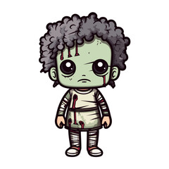 Cute scary toy Halloween character vector clipart. Good for fashion fabrics, children’s clothing, T-shirts, postcards, email header, wallpaper, banner, events, covers, advertising, and more.