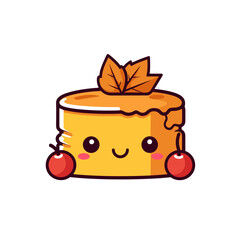 Autumn fall cake vector clipart. Good for fashion fabrics, children’s clothing, T-shirts, postcards, email header, wallpaper, banner, events, covers, advertising, and more.