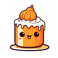 Autumn fall cake vector clipart. Good for fashion fabrics, children’s clothing, T-shirts, postcards, email header, wallpaper, banner, events, covers, advertising, and more.