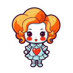 Cute scary toy Halloween character vector clipart. Good for fashion fabrics, children’s clothing, T-shirts, postcards, email header, wallpaper, banner, events, covers, advertising, and more.