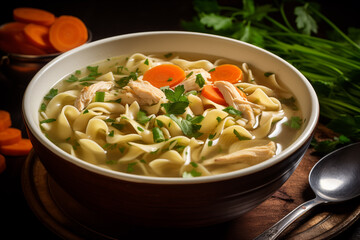 chicken noodle soup - 672215363