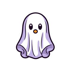 Cute scary ghost Halloween character vector clipart. Good for fashion fabrics, children’s clothing, T-shirts, postcards, email header, wallpaper, banner, events, covers, advertising, and more.