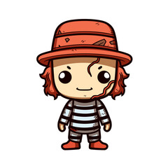 Cute scary toy Halloween character vector clipart. Good for fashion fabrics, children’s clothing, T-shirts, postcards, email header, wallpaper, banner, events, covers, advertising, and more.