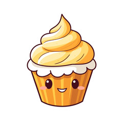 Autumn cupcake vector clipart. Good for fashion fabrics, children’s clothing, T-shirts, postcards, email header, wallpaper, banner, events, covers, advertising, and more.