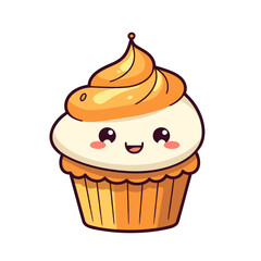 Autumn fall cupcake vector clipart. Good for fashion fabrics, children’s clothing, T-shirts, postcards, email header, wallpaper, banner, events, covers, advertising, and more.