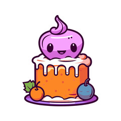 Cake vector clipart. Good for fashion fabrics, children’s clothing, T-shirts, postcards, email header, wallpaper, banner, events, covers, advertising, and more.