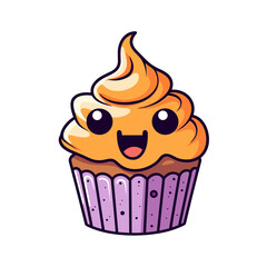 Cute cupcake vector clipart. Good for fashion fabrics, children’s clothing, T-shirts, postcards, email header, wallpaper, banner, events, covers, advertising, and more.