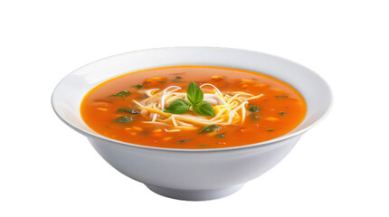 bowl of soup transparent, white background, isolate, png