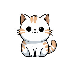 Cute cat vector clipart. Good for fashion fabrics, children’s clothing, T-shirts, postcards, email header, wallpaper, banner, events, covers, advertising, and more.