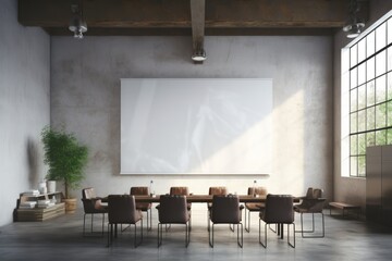 Meeting room with a large screen