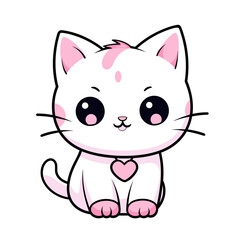 Cute cat vector clipart. Good for fashion fabrics, children’s clothing, T-shirts, postcards, email header, wallpaper, banner, events, covers, advertising, and more.