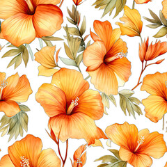 Seamless flowers illustration, created by AI.