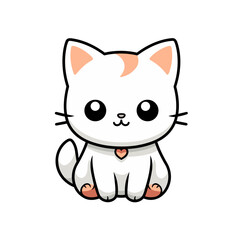 Cute cat vector clipart. Good for fashion fabrics, children’s clothing, T-shirts, postcards, email header, wallpaper, banner, events, covers, advertising, and more.
