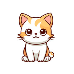 Cute cat vector clipart. Good for fashion fabrics, children’s clothing, T-shirts, postcards, email header, wallpaper, banner, events, covers, advertising, and more.
