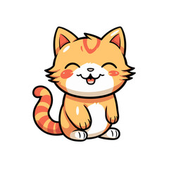 Cute cat vector clipart. Good for fashion fabrics, children’s clothing, T-shirts, postcards, email header, wallpaper, banner, events, covers, advertising, and more.