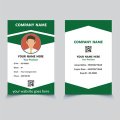 corporate Modern and simple business office id card design bundle. Corporate company employee identity card template design