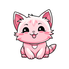 Cute happy cat vector clipart. Good for fashion fabrics, children’s clothing, T-shirts, postcards, email header, wallpaper, banner, events, covers, advertising, and more.