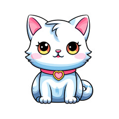 Cute blue cat vector clipart. Good for fashion fabrics, children’s clothing, T-shirts, postcards, email header, wallpaper, banner, events, covers, advertising, and more.