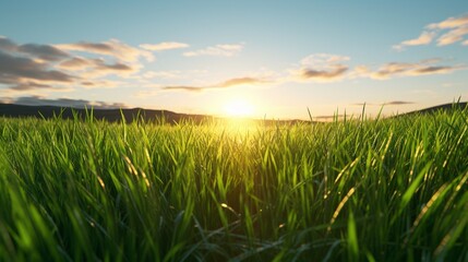 grass and blue sky  generated by AI