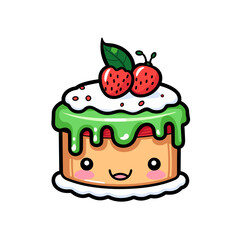 Christmas cake vector clipart. Good for fashion fabrics, children’s clothing, T-shirts, postcards, email header, wallpaper, banner, events, covers, advertising, and more.
