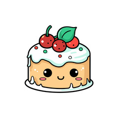 Christmas cake vector clipart. Good for fashion fabrics, children’s clothing, T-shirts, postcards, email header, wallpaper, banner, events, covers, advertising, and more.