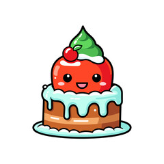 Christmas cake vector clipart. Good for fashion fabrics, children’s clothing, T-shirts, postcards, email header, wallpaper, banner, events, covers, advertising, and more.
