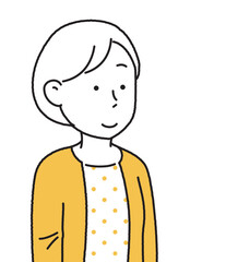 シンプル　女性　イラスト