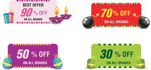 Offer tag, Festival offer label, Discount tag, Tag design for multipurpose use