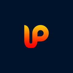 UP Logo Template Design Concept. Letter U and P logo vector with arrow combination