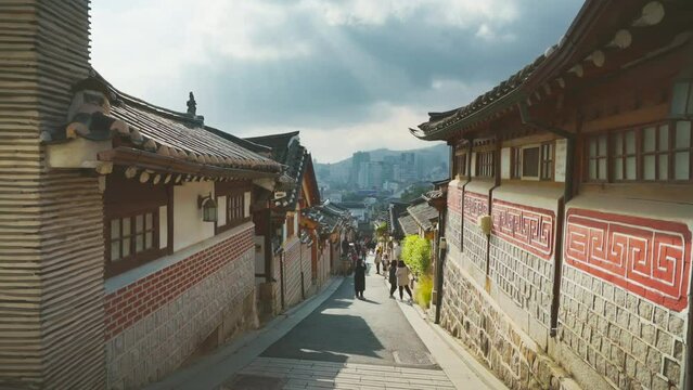 Bukchon Hanok Village in Seoul, South Korea