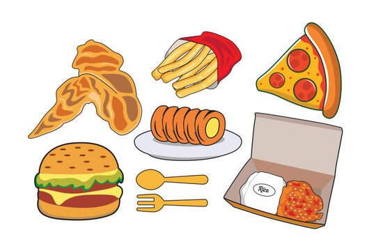 fast food design, vector graphic. High quality illustration