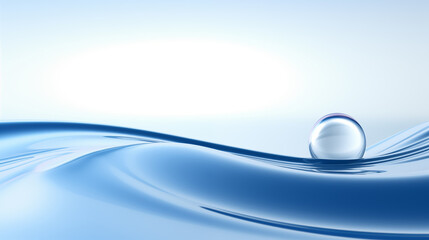 Water Splash against a Blue Background
