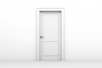 White door and white room