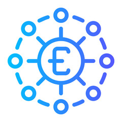 financial network gradient icon
