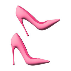 Fototapeta premium pink high heels 3d
