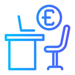 work station gradient icon