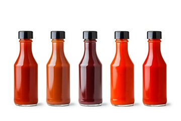 Generative AI : Ketchup bowl isolated on white background